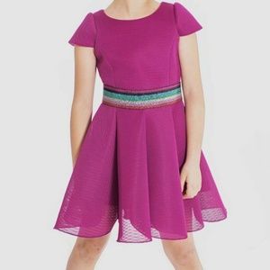 ZOE LTD purple belted dress size 12 MINT